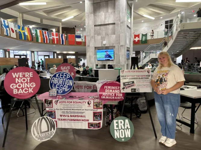 Tabled for NOW: Morgantown group promotes youth voting on campus